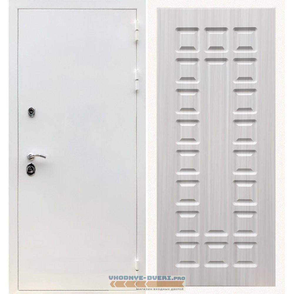 Входная дверь REX (Рекс) 5 белая шагрень ФЛ-183 сандал светлый