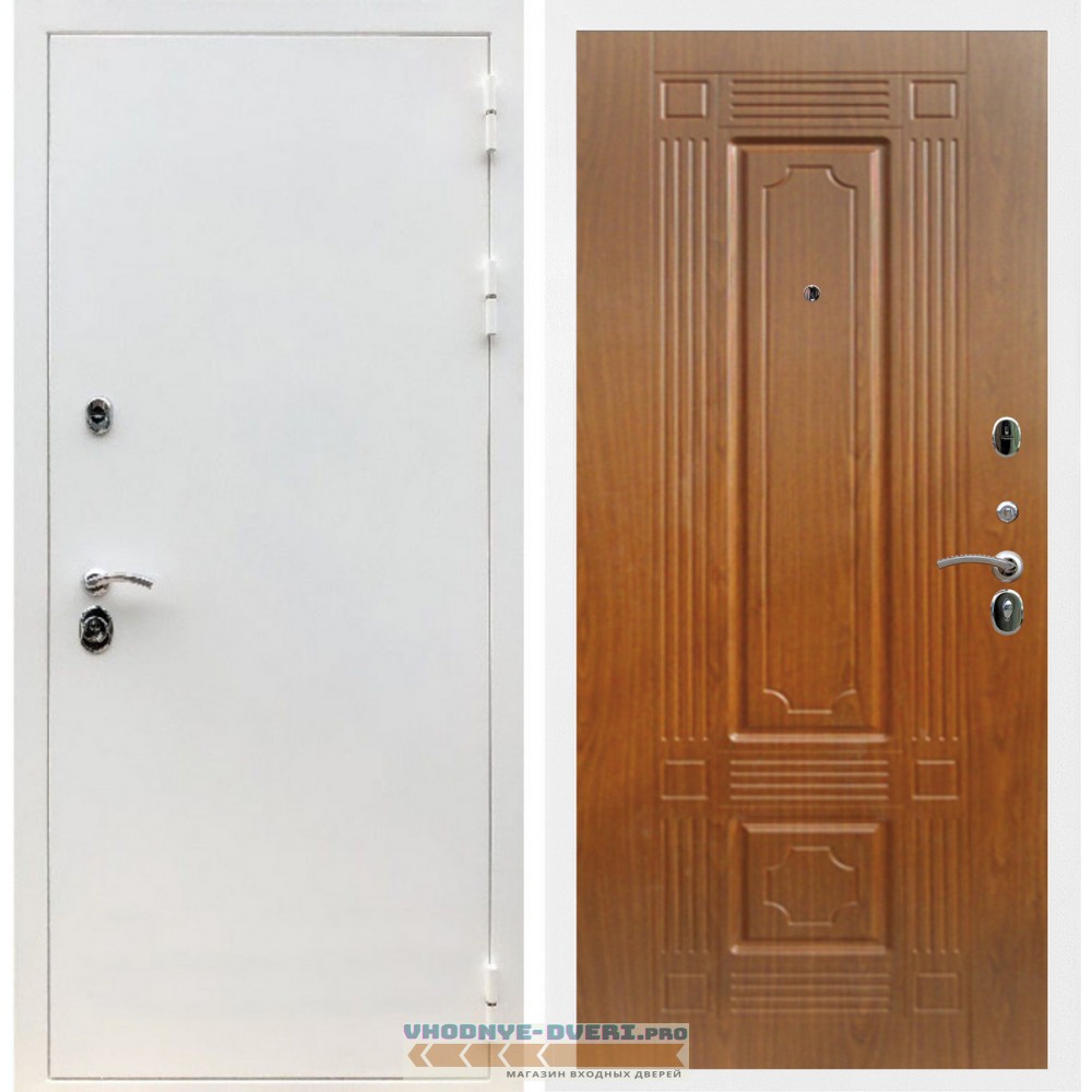 Входная дверь REX (Рекс) 5 белая шагрень ФЛ-2 мореная береза 16мм