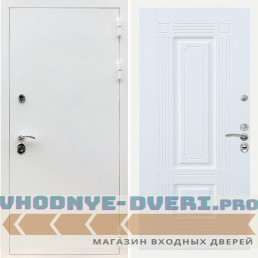 Входная дверь REX (Рекс) 5 белая шагрень ФЛ-2 Белый матовый