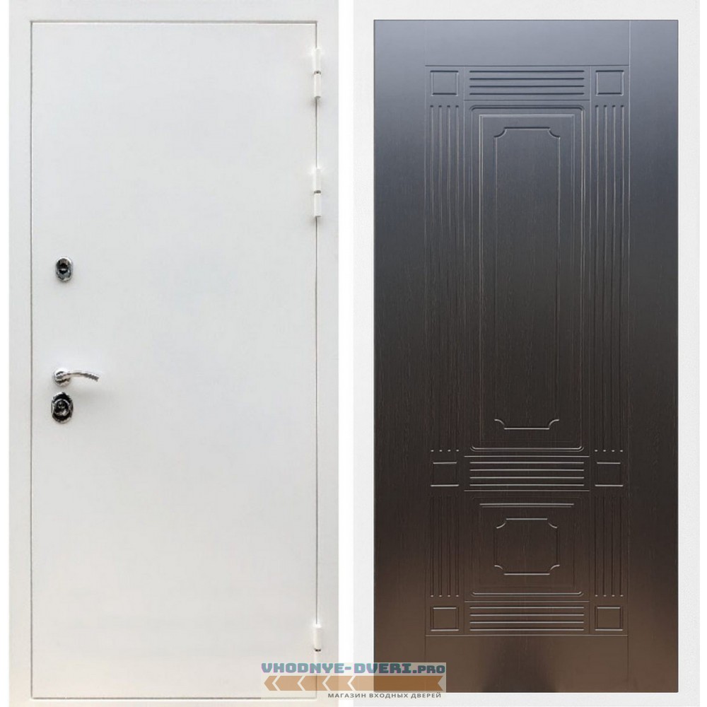Входная дверь REX (Рекс) 5 белая шагрень ФЛ-2 венге 6 мм