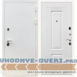 Входная дверь REX (Рекс) 5 белая шагрень ФЛ-2 ясень белый 16 мм