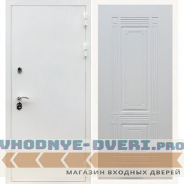 Входная дверь REX (Рекс) 5 белая шагрень ФЛ-2 ясень белый 6 мм