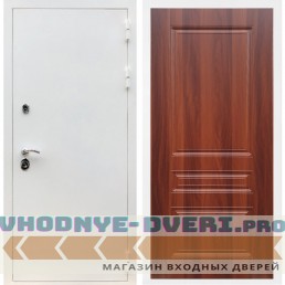 Входная дверь REX (Рекс) 5 белая шагрень ФЛ-243 итальянский орех