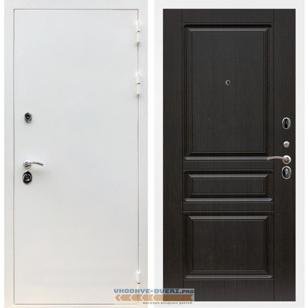 Входная дверь REX (Рекс) 5 белая шагрень ФЛ-243 венге