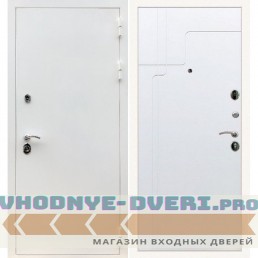 Входная дверь REX (Рекс) 5 белая шагрень ФЛ-246 белый матовый