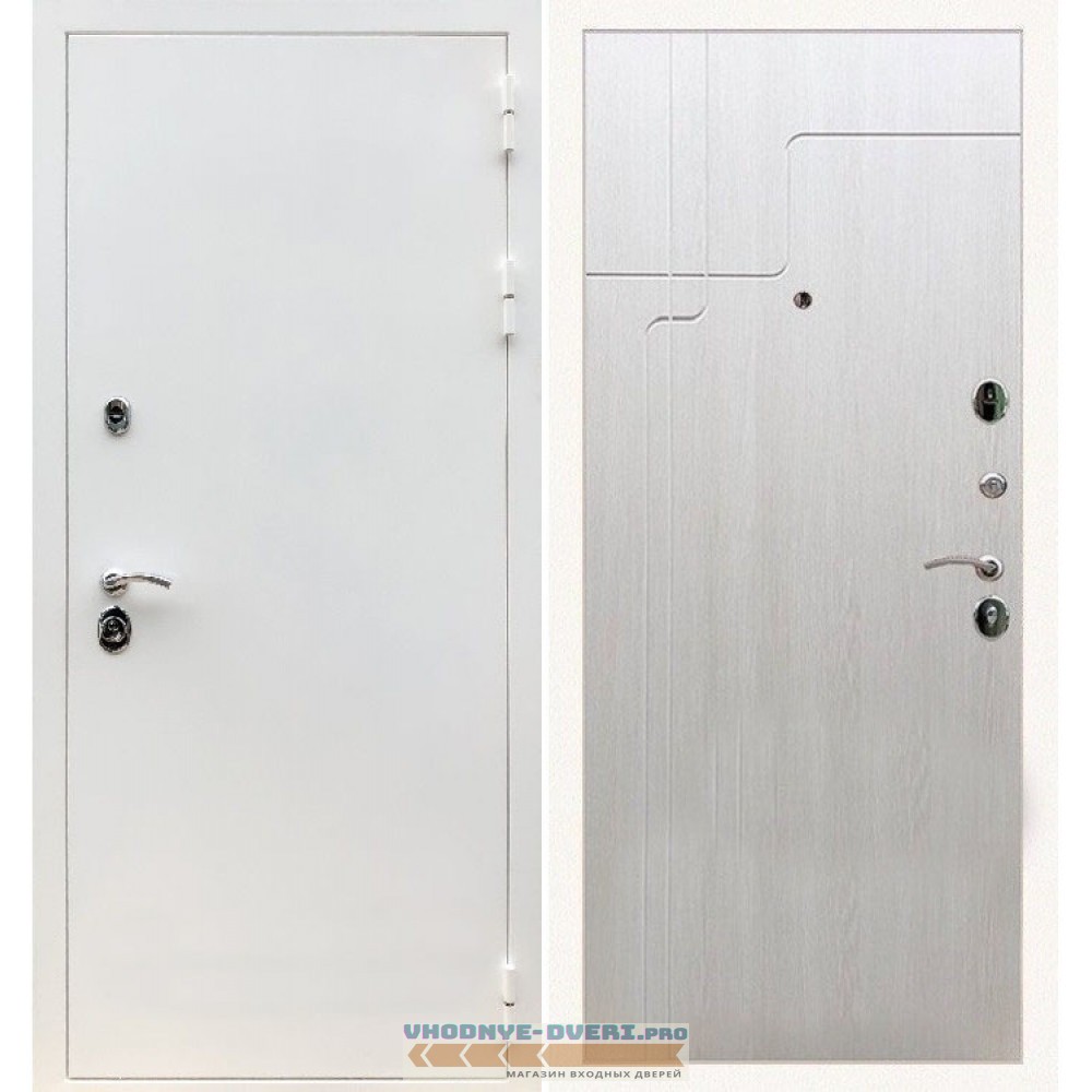 Входная дверь REX (Рекс) 5 белая шагрень ФЛ-246 лиственница беж