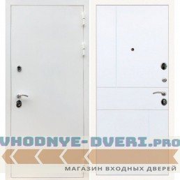 Входная дверь REX (Рекс) 5 белая шагрень ФЛ-290 белый матовый