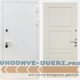 Входная дверь REX (Рекс) 5 белая шагрень ФЛ-3 Шампань