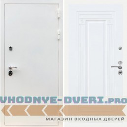 Входная дверь REX (Рекс) 5 белая шагрень ФЛ-4 Белый матовый