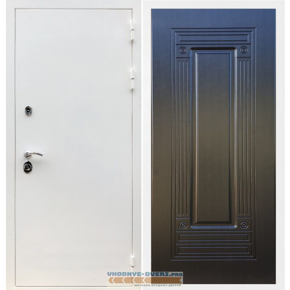 Входная дверь REX (Рекс) 5 белая шагрень ФЛ-4 венге