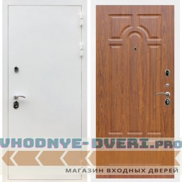 Входная дверь REX (Рекс) 5 белая шагрень ФЛ-58 Мореная береза