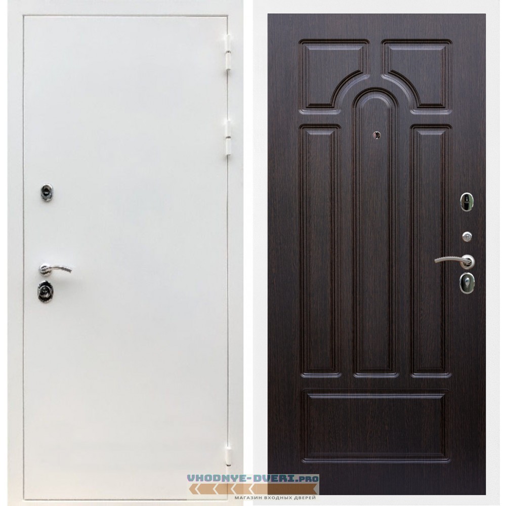 Входная дверь REX (Рекс) 5 белая шагрень ФЛ-58 Венге