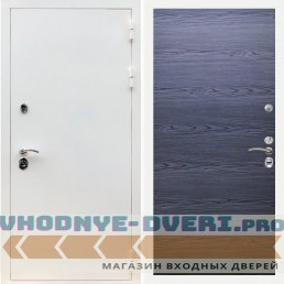 Входная дверь REX (Рекс) 5 белая шагрень Гладкая дуб тангент