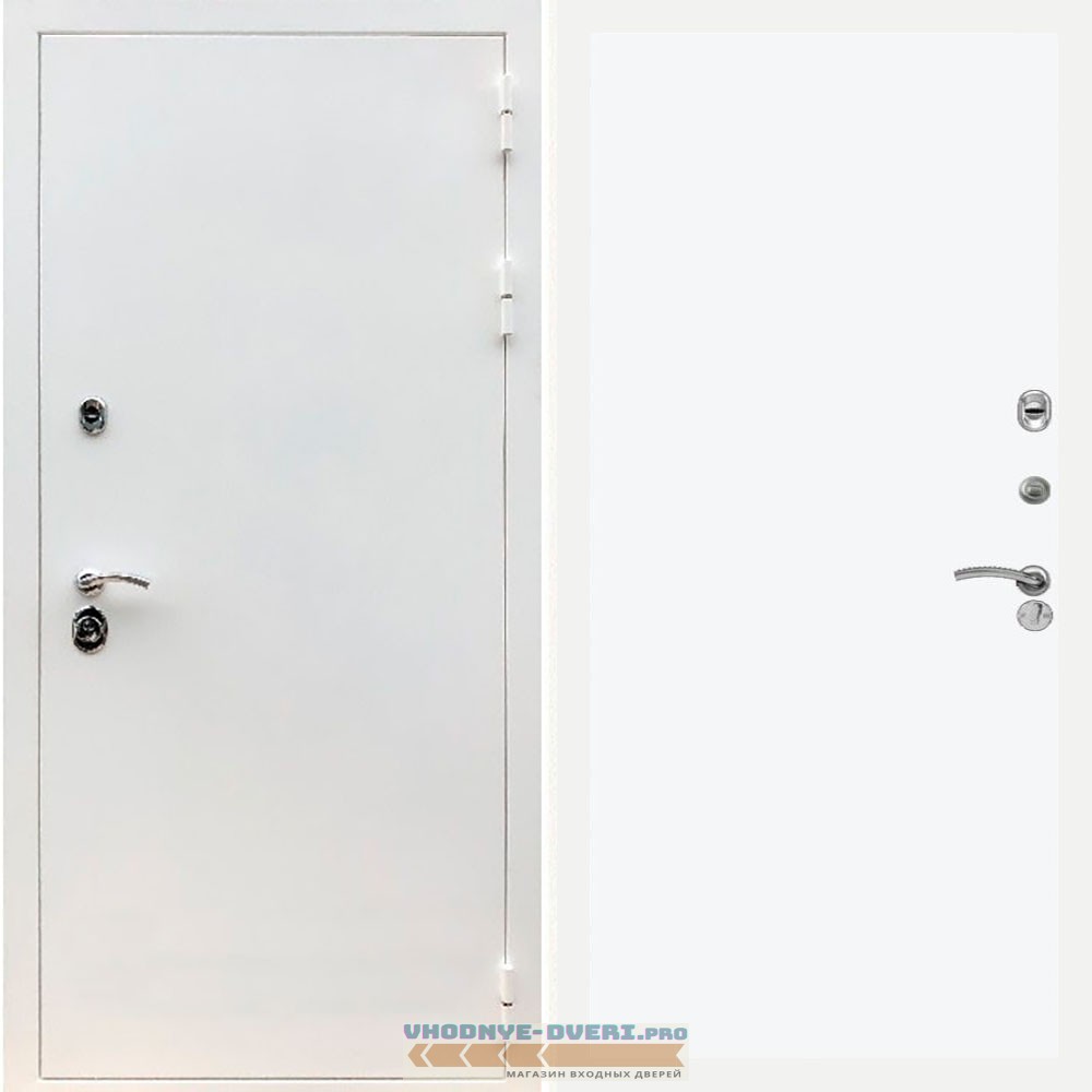 Входная дверь REX (Рекс) 5 белая шагрень Гладкая белый матовый