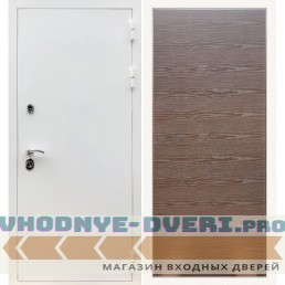 Входная дверь REX (Рекс) 5 белая шагрень венге поперечный гладкая