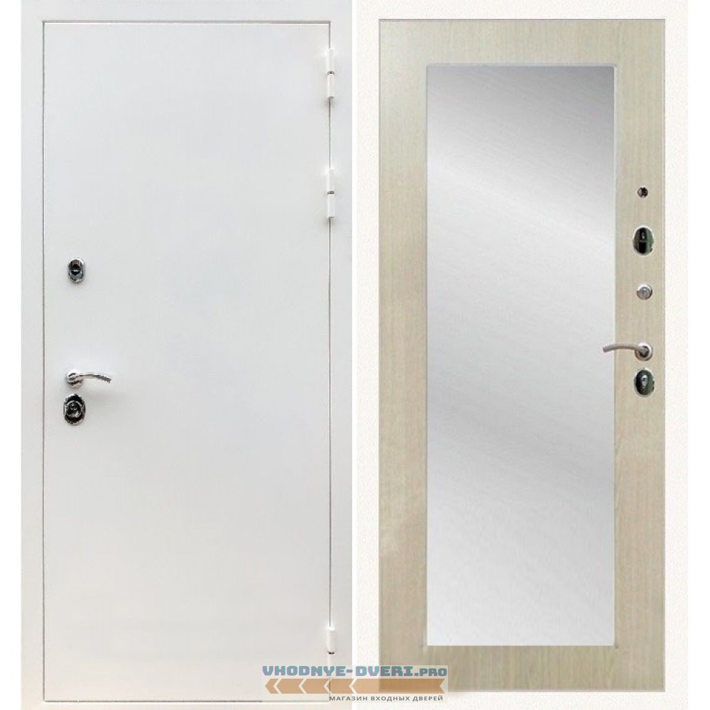 Входная дверь REX (Рекс) 5 белая шагрень пастораль беленый дуб