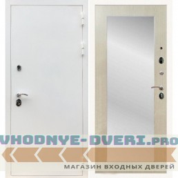 Входная дверь REX (Рекс) 5 белая шагрень пастораль беленый дуб