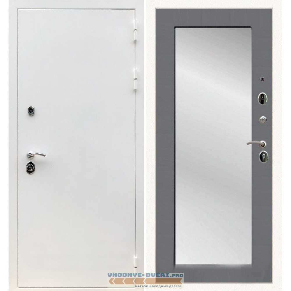 Входная дверь REX (Рекс) 5 белая шагрень пастораль силк титан