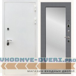 Входная дверь REX (Рекс) 5 белая шагрень пастораль силк титан