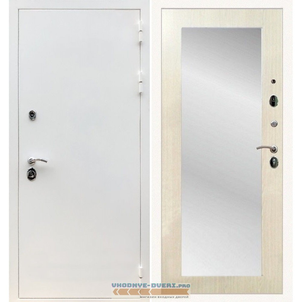 Входная дверь REX (Рекс) 5 белая шагрень пастораль лиственница беж