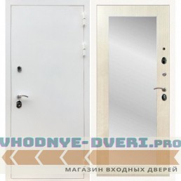 Входная дверь REX (Рекс) 5 белая шагрень пастораль лиственница беж