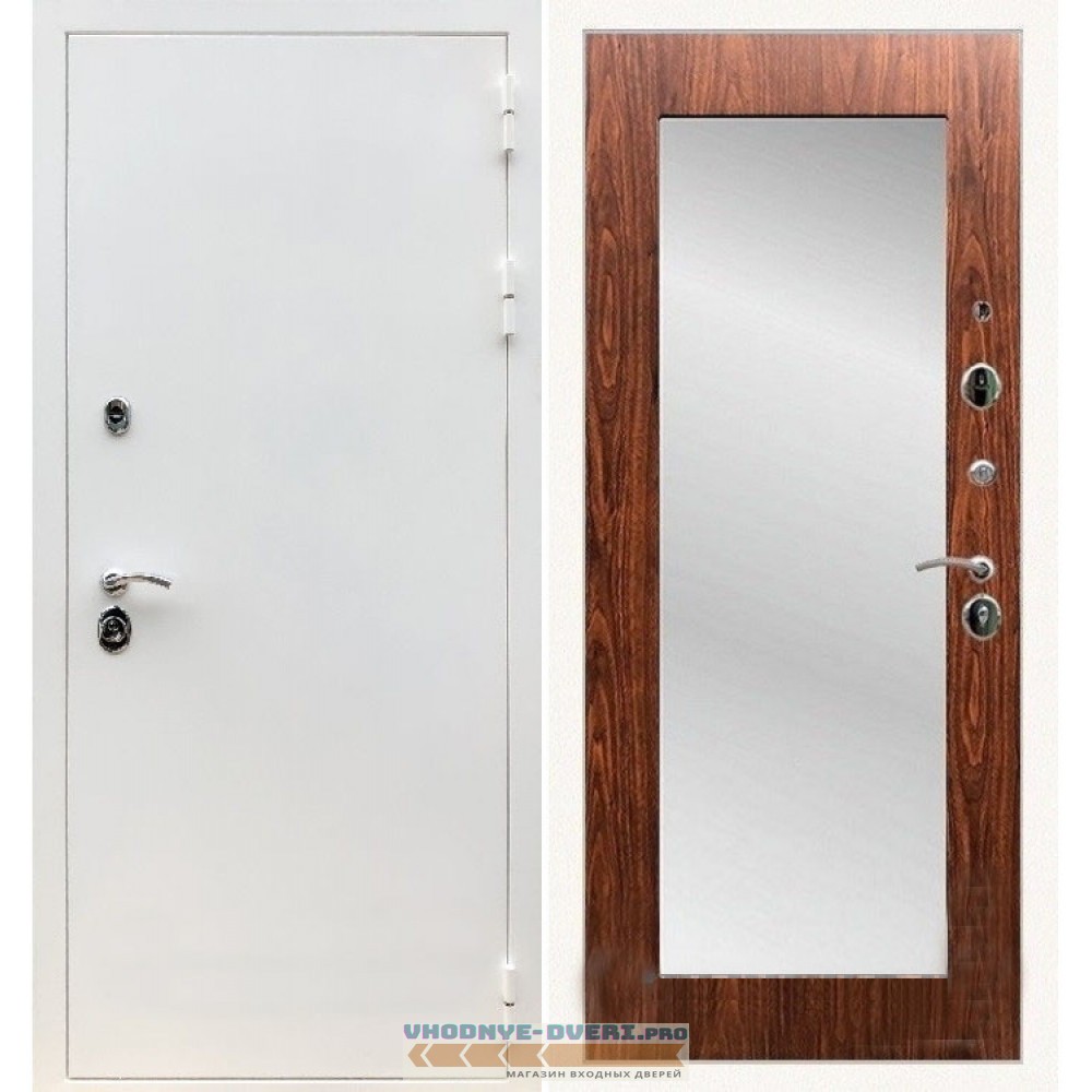 Входная дверь REX (Рекс) 5 белая шагрень пастораль мореная береза