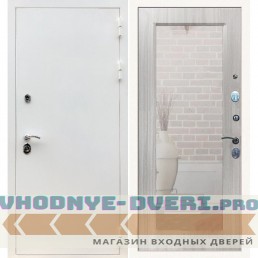 Входная дверь REX (Рекс) 5 белая шагрень Пастораль сандал светлый