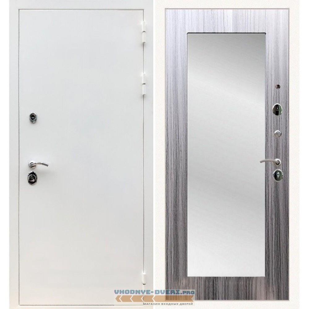 Входная дверь REX (Рекс) 5 белая шагрень пастораль сандал серый