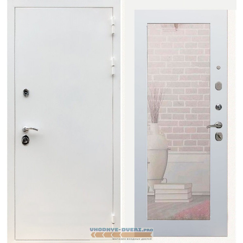 Входная дверь REX (Рекс) 5 белая шагрень пастораль белый матовый