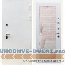 Входная дверь REX (Рекс) 5 белая шагрень пастораль белый матовый