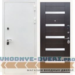 Входная дверь REX (Рекс) 5 белая шагрень сб-14 венге белое стекло