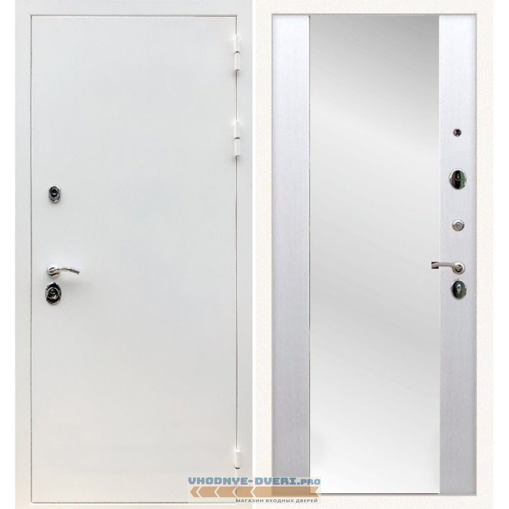 Входная дверь REX (Рекс) 5 белая шагрень сб-16 белый ясень