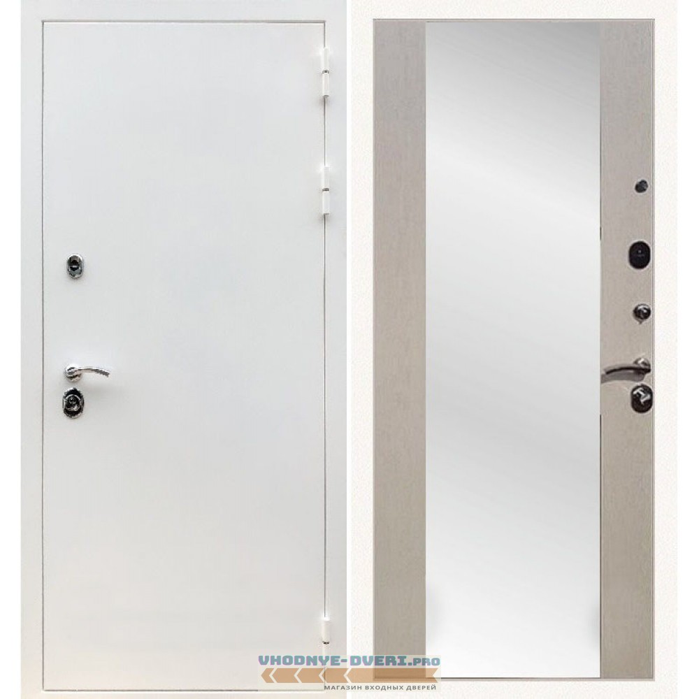 Входная дверь REX (Рекс) 5 белая шагрень сб-16 лиственница бежевая