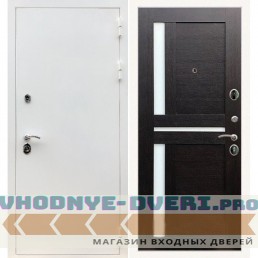 Входная дверь REX (Рекс) 5 белая шагрень сб-18 венге