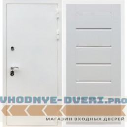 Входная дверь REX (Рекс) 5 белая шагрень сити ясень белый