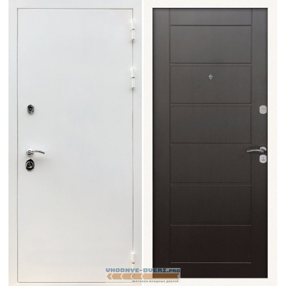 Входная дверь REX (Рекс) 5 белая шагрень сити венге