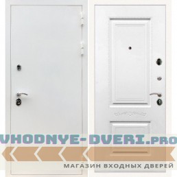 Входная дверь REX (Рекс) 5 белая шагрень смальта 04 белый матовый