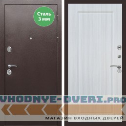 Входная дверь REX (Рекс) 5 металл 3мм медный антик ФЛ-119 Сандал светлый