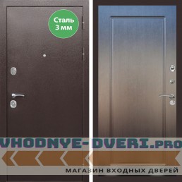 Входная дверь REX (Рекс) 5 металл 3мм медный антик ФЛ-119 Венге