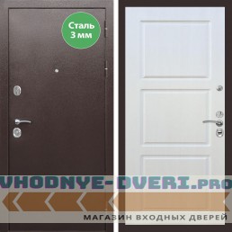 Входная дверь REX (Рекс) 5 металл 3мм медный антик ФЛ-3 Лиственница