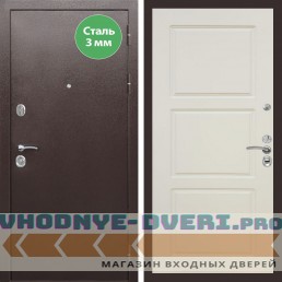 Входная дверь REX (Рекс) 5 металл 3мм медный антик ФЛ-3 Шампань