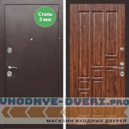 Входная дверь REX (Рекс) 5 металл 3мм медный антик ФЛ-31 Мореная береза