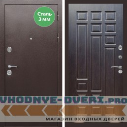 Входная дверь REX (Рекс) 5 металл 3мм медный антик ФЛ-32 Венге