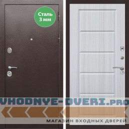Входная дверь REX (Рекс) 5 металл 3мм медный антик ФЛ-39 Сандал светлый