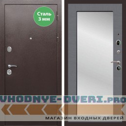 Входная дверь REX (Рекс) 5 металл 3мм медный антик пастораль силк титан