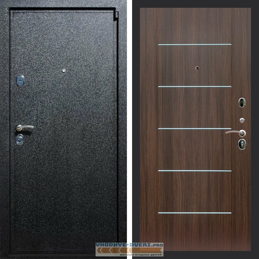 Входная дверь REX (Рекс) 3 Черный крокодил B03 молдинги эковенге