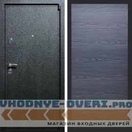 Входная дверь REX (Рекс) 3 Черный крокодил дуб тангент черный горизонт софт