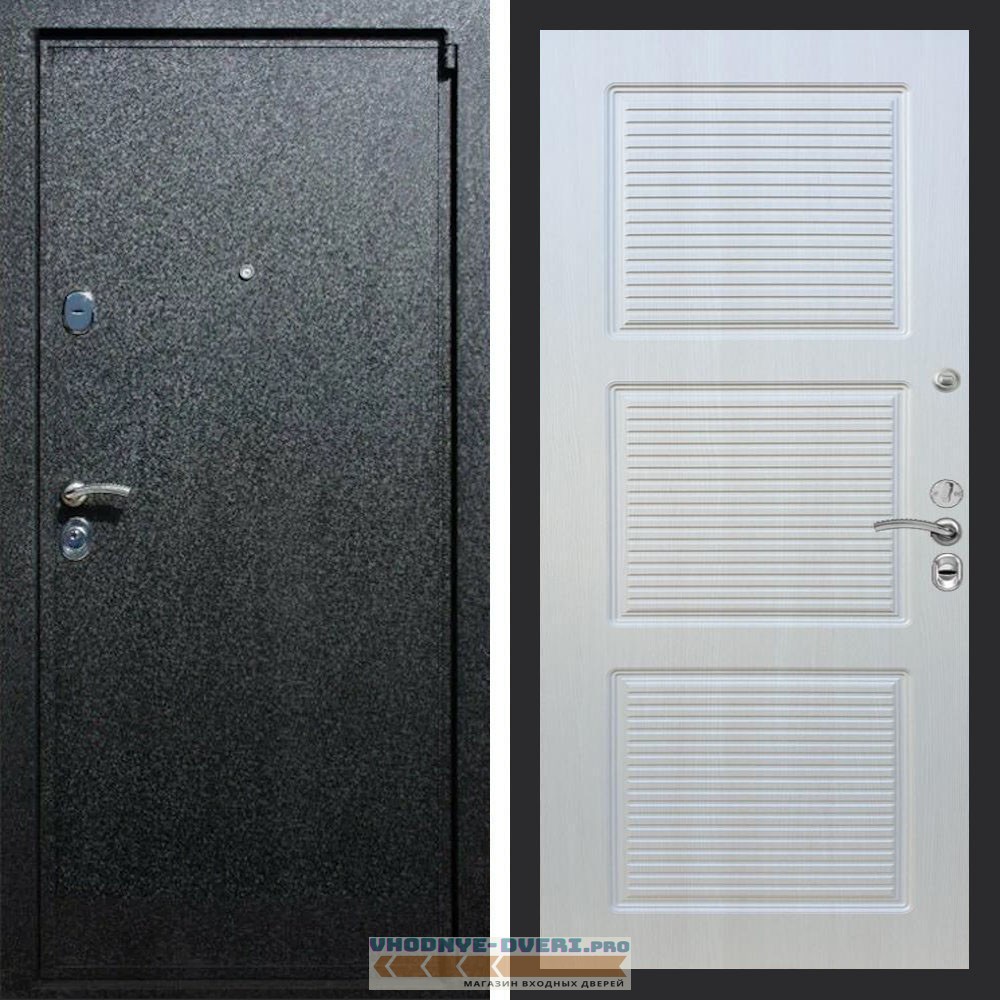 Входная дверь REX (Рекс) 3 Черный крокодил ФЛ-1 Лиственница