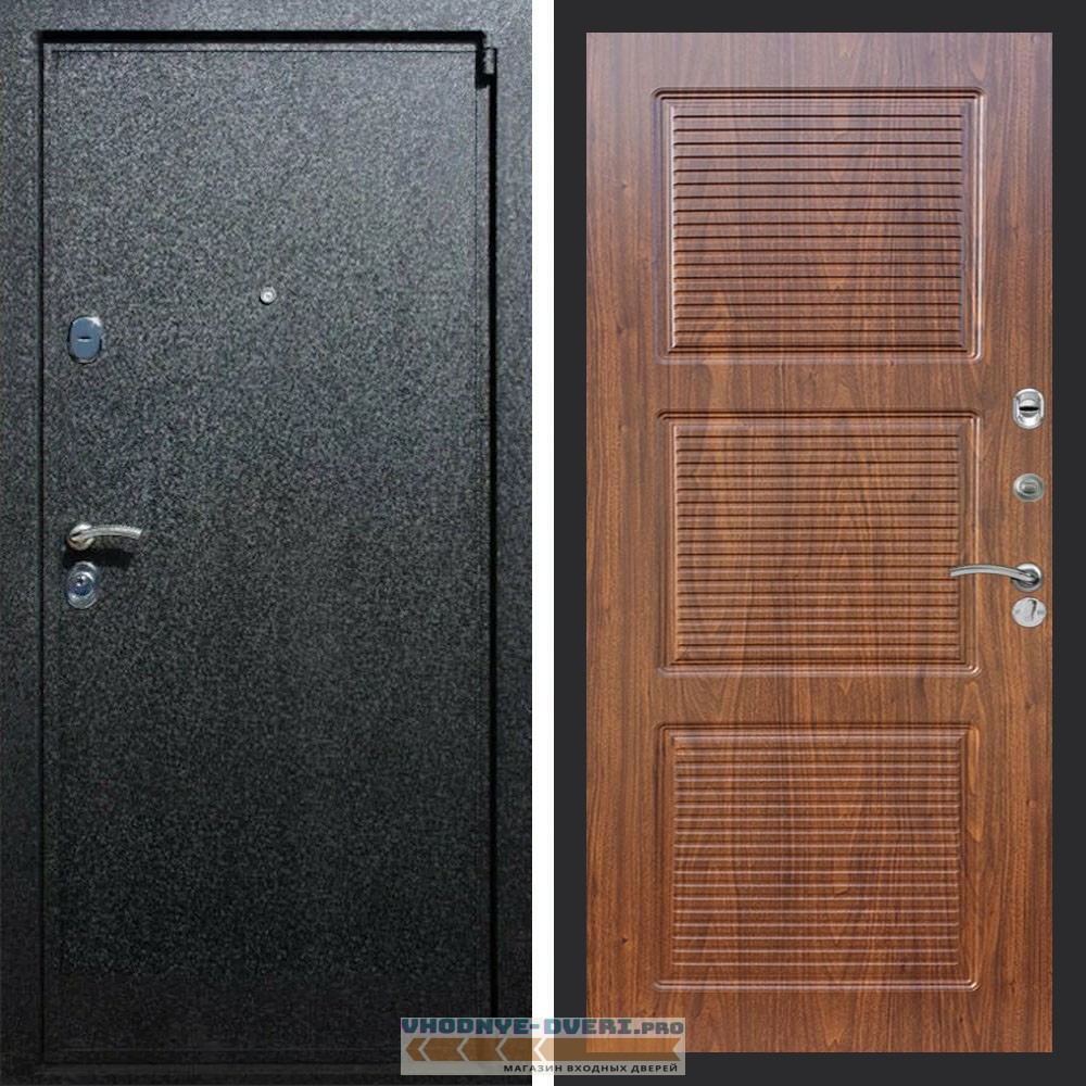Входная дверь REX (Рекс) 3 Черный крокодил ФЛ-1 мореная берёза