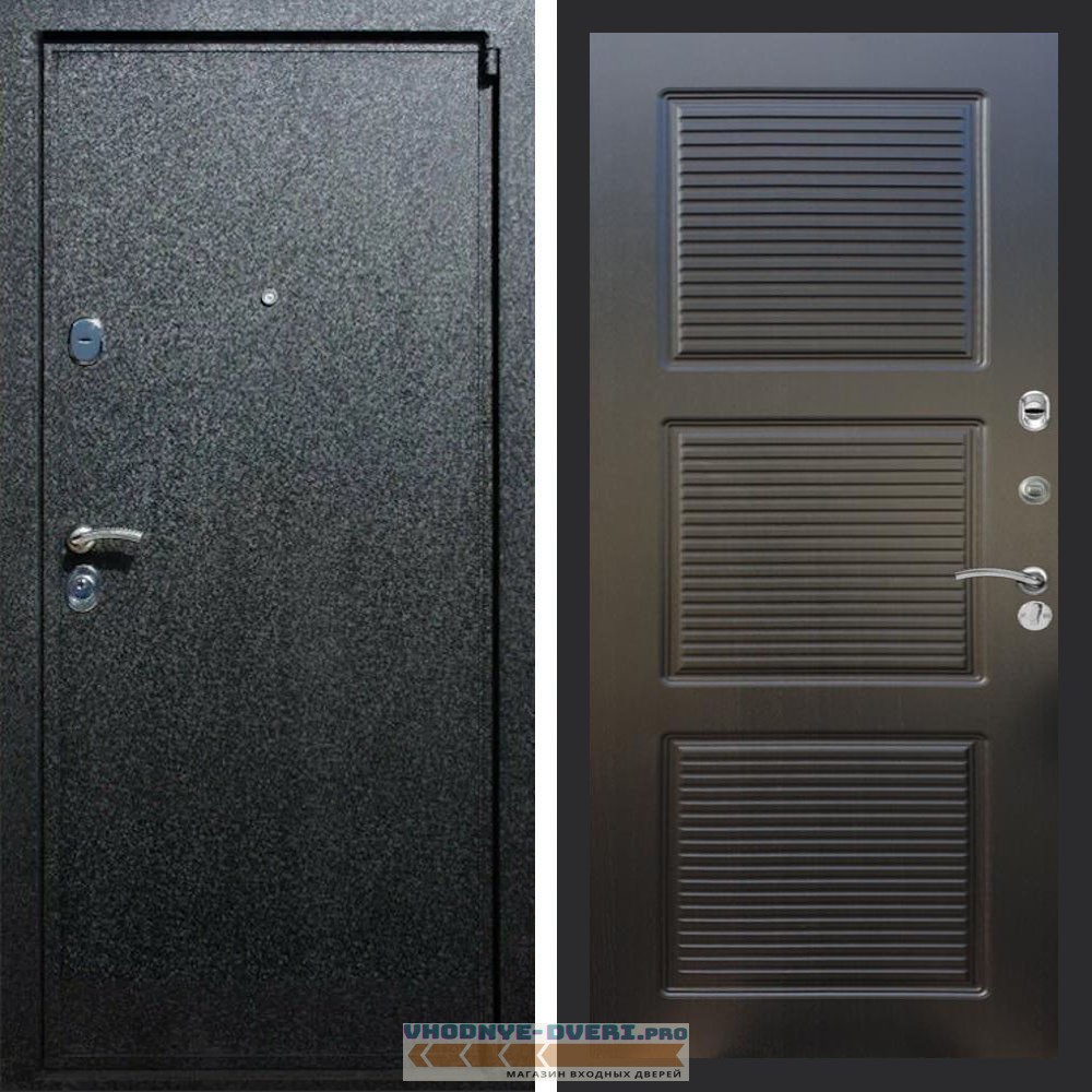 Входная дверь REX (Рекс) 3 Черный крокодил ФЛ-1 венге